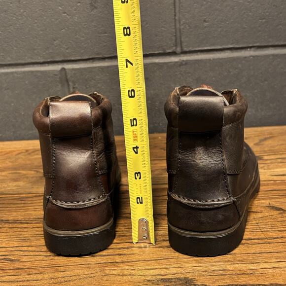 Vintage Browns Landing Brown Leather Moc Toe Lace Up Boots Women’s 8.5 D - Picture 4 of 8